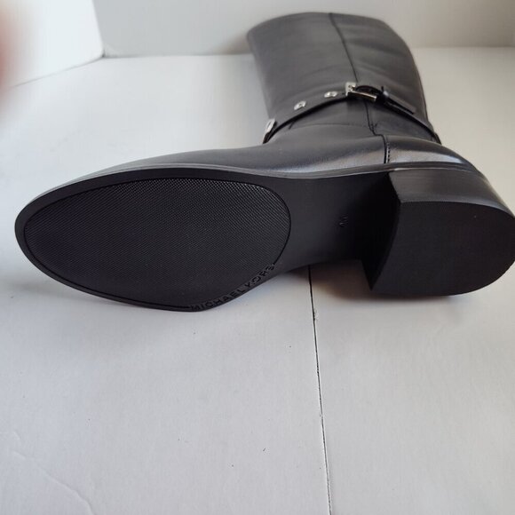 Ladies SZ 7M Michael Michael Kors Black Leather Riding Boots NWOT - Picture 7 of 8